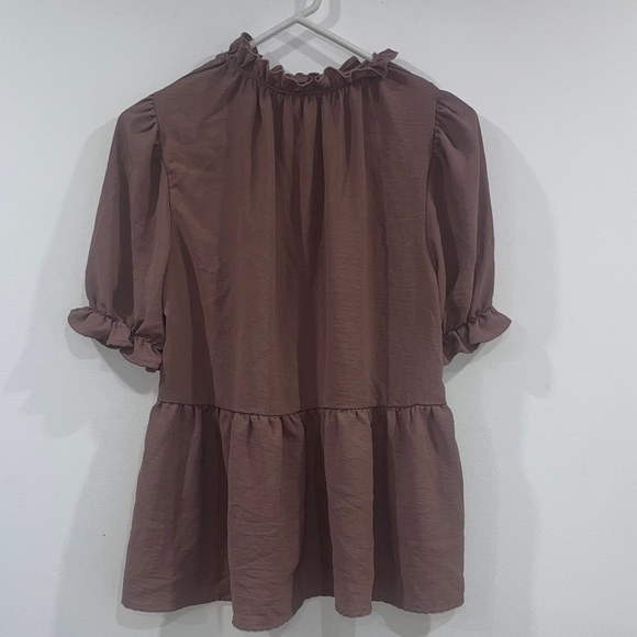 Entro Mauve Ruffle Blouse - Picture 3 of 4
